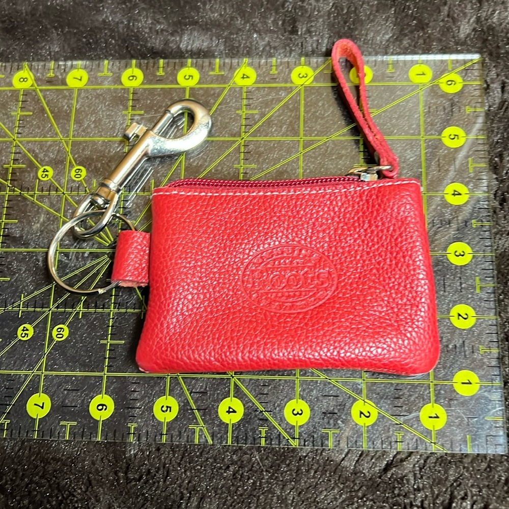 Roots key chain coin card purse